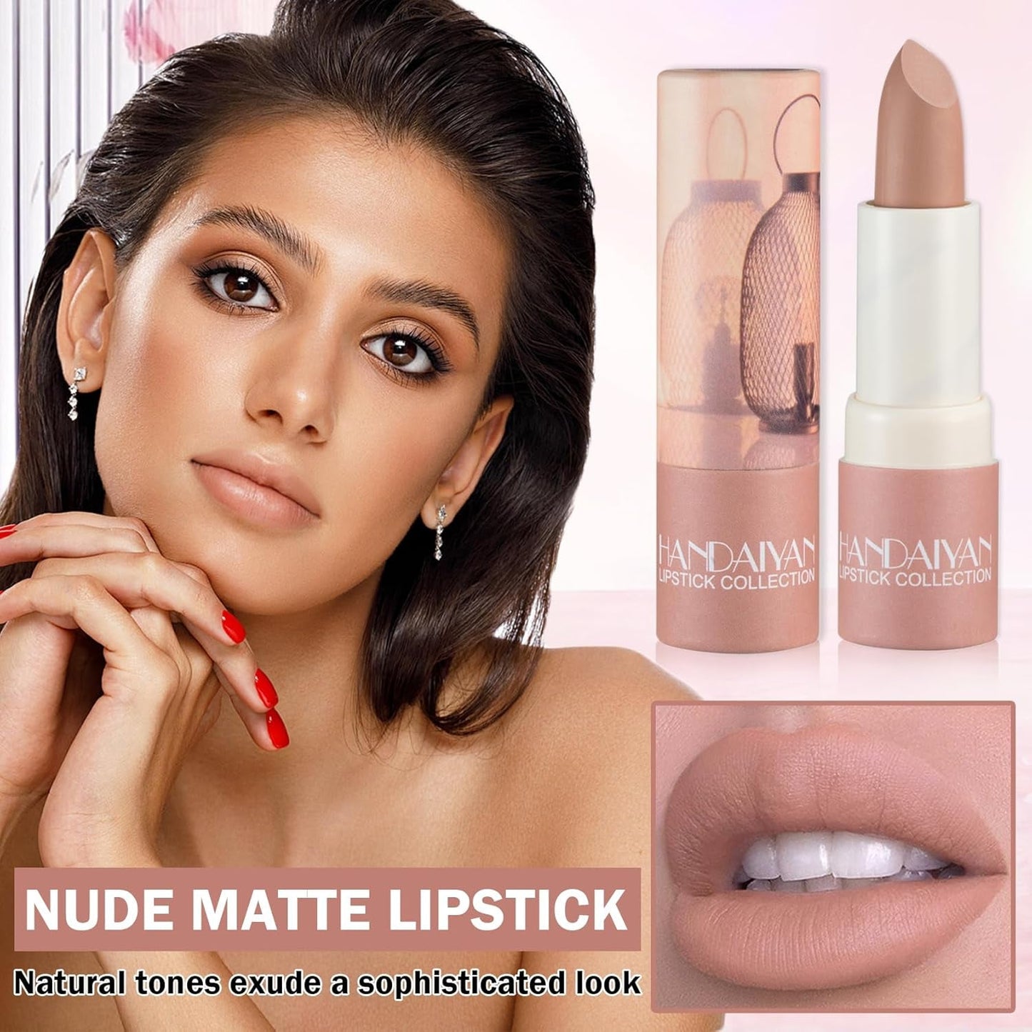 2 Nude Matte Lipstick Set